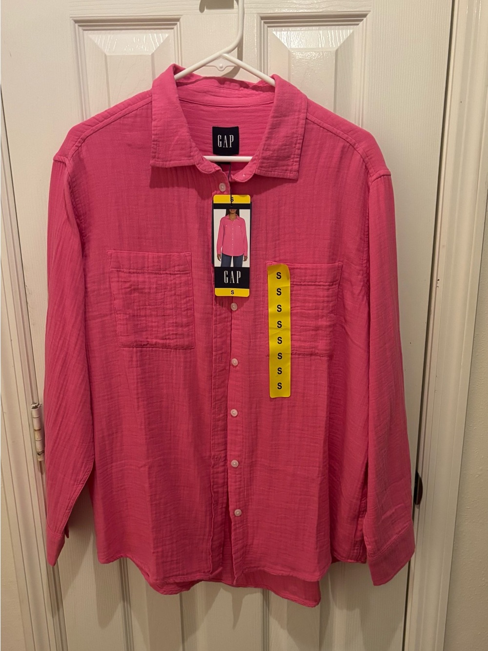 GAP Hot Pink Button-Front Shirt